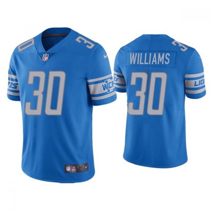 68621c1d40779_1 Men's Detroit Lions #30 Jamaal Williams Blue Vapor Untouchable Limited Stitched Jersey