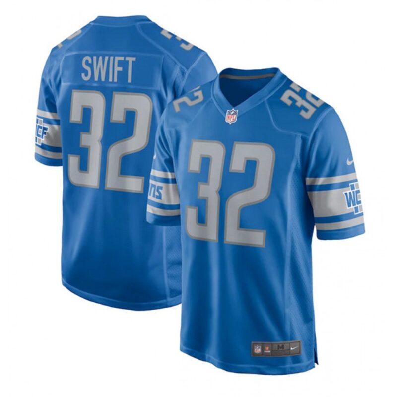 68621c232590b_1 Men's Detroit Lions #32 D'Andre Swift 2021 Blue Vapor Untouchable Limited Stitched Jersey