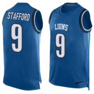 68621c64d6d8e_1 Lions #9 Matthew Stafford Blue Team Color Men's Stitched NFL Limited Tank Top Jersey