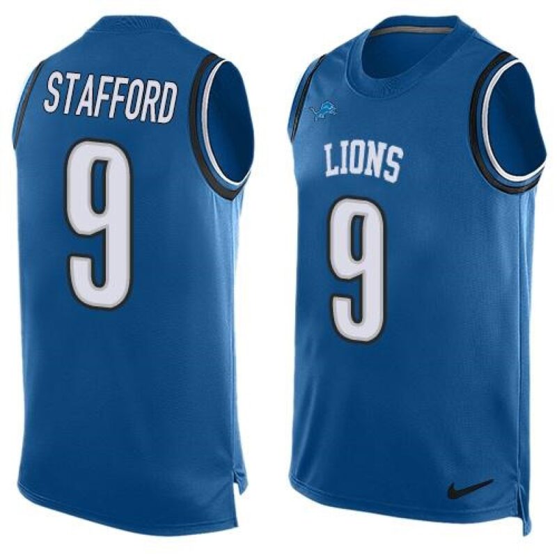 68621c64d6d8e_1 Lions #9 Matthew Stafford Blue Team Color Men's Stitched NFL Limited Tank Top Jersey