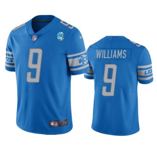 68621c6832844_1 Men's Detroit Lions #9 Jameson Williams Blue 2023 90th Anniversary Vapor Untouchable Limited Stitched Jersey