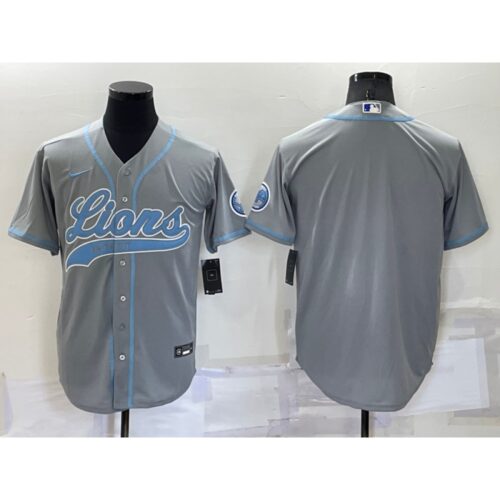 68621cae162ca_1 Men's Detroit Lions Blank Gray Cool Base Stitched Baseball Jersey