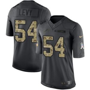 Lions #54 DeAndre Levy Black Men's Stitched NFL Limited 2016 Salute To Service Jersey