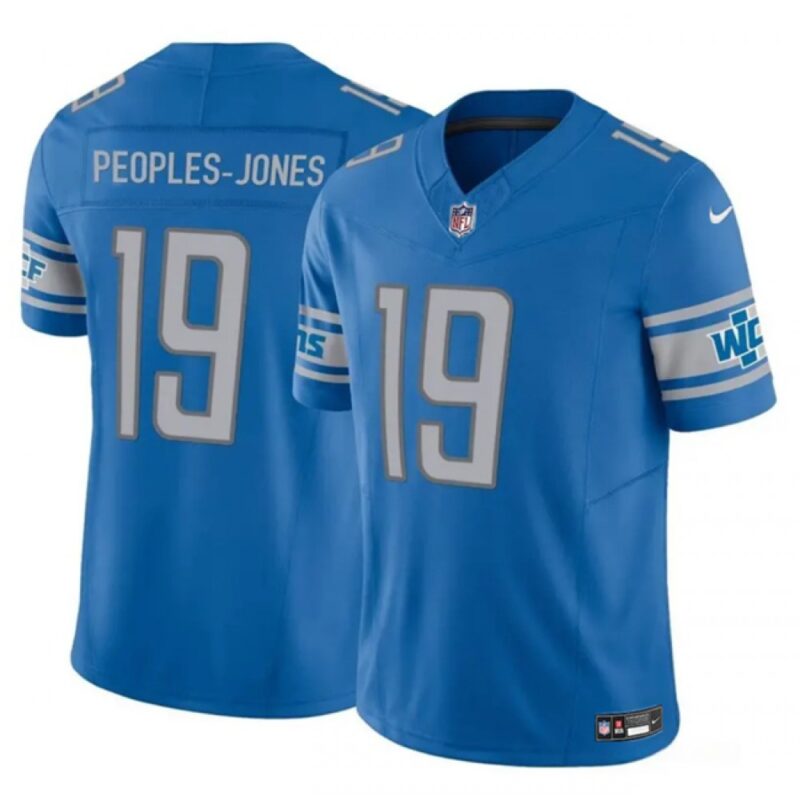 68621d11dc88d_1 Men's Detroit Lions #19 Donovan Peoples-Jones Blue 2023 F.U.S.E. Vapor Untouchable Limited Stitched Jersey