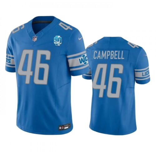 68621d1b4fd60_1 Men's Detroit Lions #46 Jack Campbell Blue 2023 F.U.S.E. 90th Anniversary Vapor Untouchable Limited Stitched Jersey