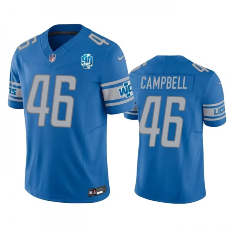 68621d1b4fd60_1 Men's Detroit Lions #46 Jack Campbell Blue 2023 F.U.S.E. 90th Anniversary Vapor Untouchable Limited Stitched Jersey