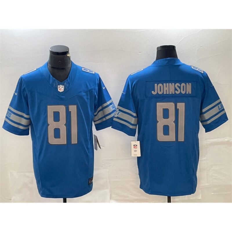 68621d2e4e993_1 Men's Detroit Lions #81 Calvin Johnson Blue 2023 F.U.S.E. Vapor Untouchable Limited Stitched Jersey