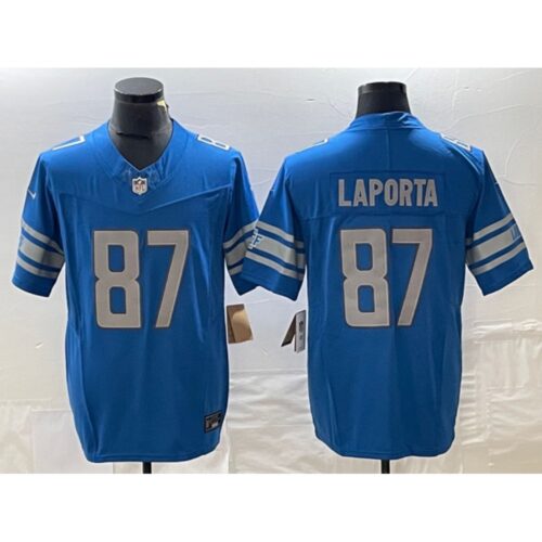 68621d3179a5a_1 Men's Detroit Lions #87 Sam LaPorta Blue 2023 F.U.S.E. Vapor Untouchable Limited Stitched Jersey
