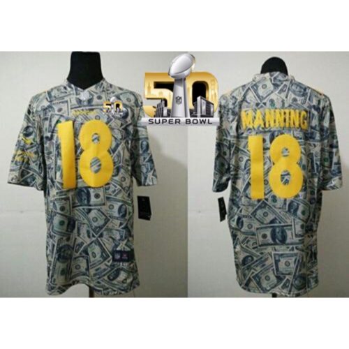 68621e1d23b84_1 Broncos #18 Peyton Manning Dollar Fashion Super Bowl 50 Men's Stitched NFL Elite Jersey