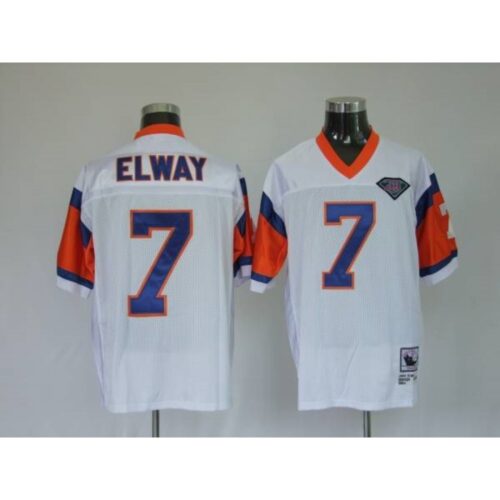 68621e5001508_1 Mitchel & Ness Broncos #7 John Elway White With 75 Anniversary Patch Stitched Throwback NFL Jersey