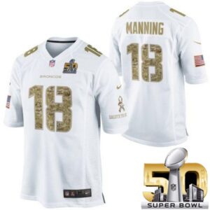 68621e657e878_1 Broncos #18 Peyton Manning White Super Bowl 50 Men's Stitched NFL Limited Salute to Service Jersey