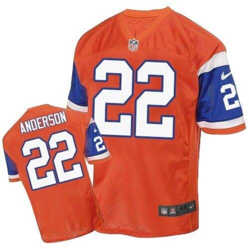 68621e9db8e2a_1 Broncos #22 C.J. Anderson Orange Throwback Men's Stitched NFL Elite Jersey