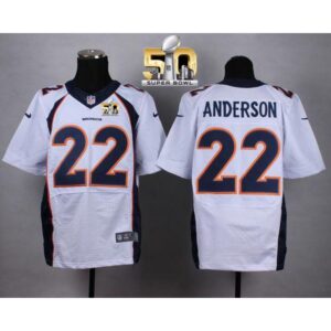 68621f37ca4fe_1 Broncos #22 C.J. Anderson White Super Bowl 50 Men's Stitched NFL New Elite Jersey