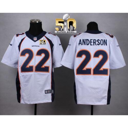 68621f37ca4fe_1 Broncos #22 C.J. Anderson White Super Bowl 50 Men's Stitched NFL New Elite Jersey