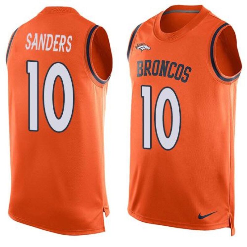 68621fa27a7c8_1 Broncos #10 Emmanuel Sanders Orange Team Color Men's Stitched NFL Limited Tank Top Jersey