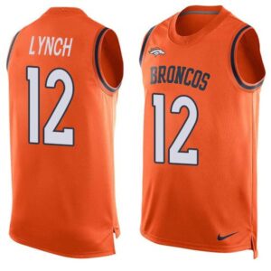68621faeafb0f_1 Broncos #12 Paxton Lynch Orange Team Color Men's Stitched NFL Limited Tank Top Jersey