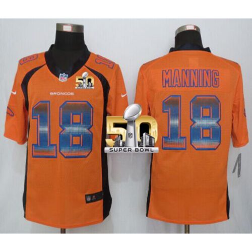 68621fd71bbc7_1 Broncos #18 Peyton Manning Orange Team Color Super Bowl 50 Men's Stitched NFL Limited Strobe Jersey