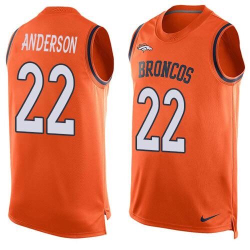 68621fe63954f_1 Broncos #22 C.J. Anderson Orange Team Color Men's Stitched NFL Limited Tank Top Jersey