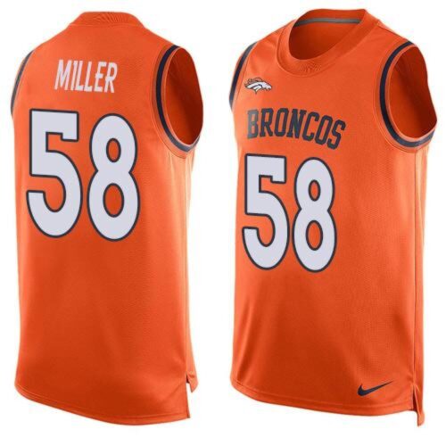 6862208eb2015_1 Broncos #58 Von Miller Orange Team Color Men's Stitched NFL Limited Tank Top Jersey