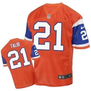 6862211dd2d93_1 Broncos #21 Aqib Talib Orange Throwback Men's Stitched NFL Elite Jersey