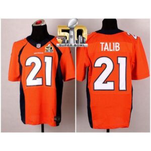6862218171c8b_1 Broncos #21 Aqib Talib Orange Team Color Super Bowl 50 Men's Stitched NFL New Elite Jersey