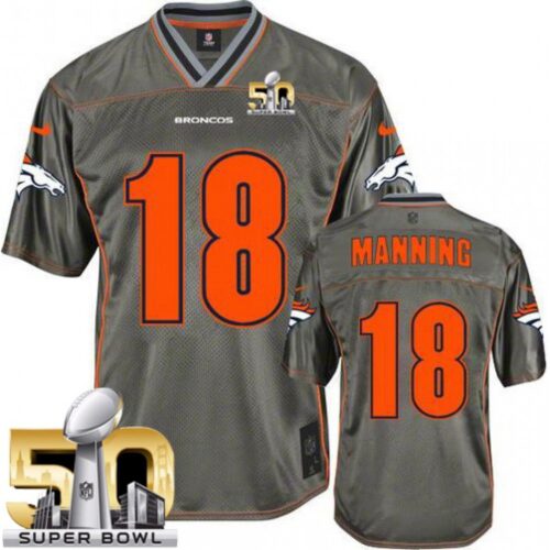 686221e6e8012_1 Broncos #18 Peyton Manning Grey Super Bowl 50 Men's Stitched NFL Elite Vapor Jersey
