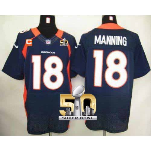 6862223db6942_1 Broncos #18 Peyton Manning Navy Blue With C Patch Super Bowl 50 Men's Stitched NFL Elite Jersey