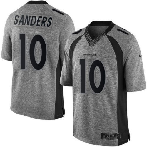 6862243126884_1 Broncos #10 Emmanuel Sanders Gray Men's Stitched NFL Limited Gridiron Gray Jersey