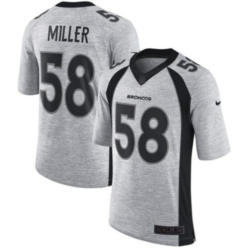 6862244b491ae_1 Broncos #58 Von Miller Gray Men's Stitched NFL Limited Gridiron Gray II Jersey