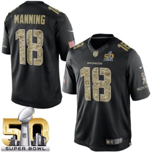 686224b03c930_1 Broncos #18 Peyton Manning Black Super Bowl 50 Men's Stitched NFL Limited Salute to Service Jersey