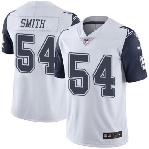 Cowboys #54 Jaylon Smith White Men's Stitched NFL Limited Rush Jersey