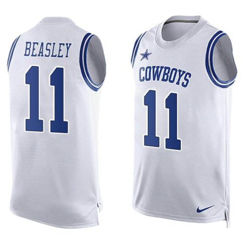 686227da8af01_1 Cowboys #11 Cole Beasley White Men's Stitched NFL Limited Tank Top Jersey