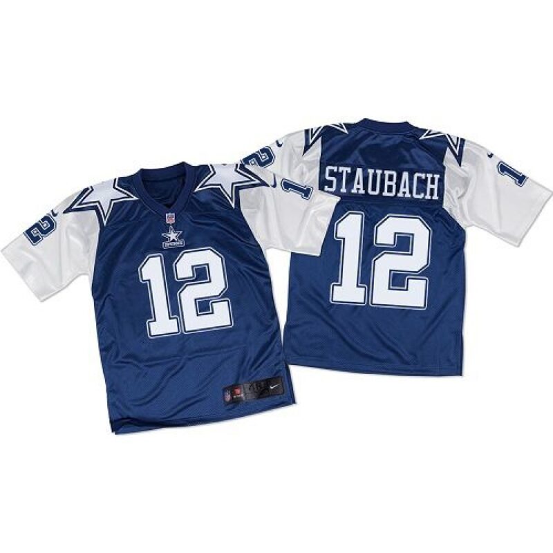 68622ba1ecc80_1 Cowboys #12 Roger Staubach Navy Blue/White Throwback Men's Stitched NFL Elite Jersey