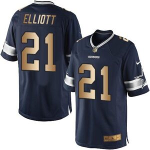 68622c258621d_1 Cowboys #21 Ezekiel Elliott Navy Blue Team Color Men's Stitched NFL Limited Gold Jersey
