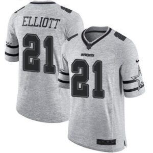 68622fcec2bf3_1 Cowboys #21 Ezekiel Elliott Gray Men's Stitched NFL Limited Gridiron Gray II Jersey