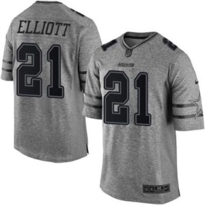 68622fd1e9b4d_1 Cowboys #21 Ezekiel Elliott Gray Men's Stitched NFL Limited Gridiron Gray Jersey