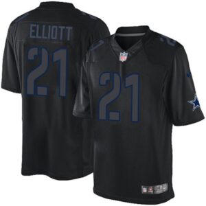6862313676cb4_1 Cowboys #21 Ezekiel Elliott Black Men's Stitched NFL Impact Limited Jersey