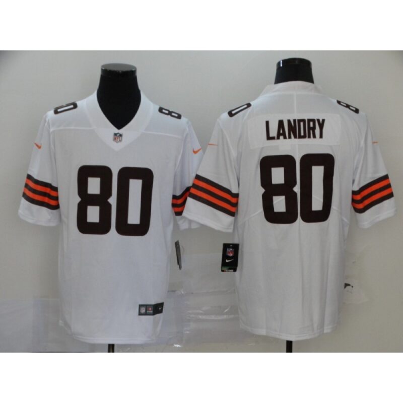 686232902367d_1 Men's Cleveland Browns #80 Jarvis Landry New White Vapor Untouchable Limited Stitched Jersey