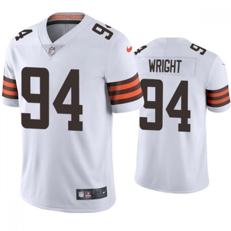 686232e2a7101_1 Men's Cleveland Browns #94 Alex Wright White Vapor Untouchable Limited Stitched Jersey