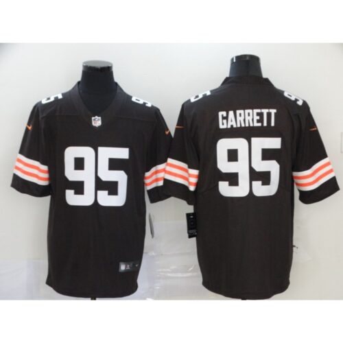 686232ef44de0_1 Men's Cleveland Browns #95 Myles Garrett New Brown Vapor Untouchable Limited Stitched Jersey