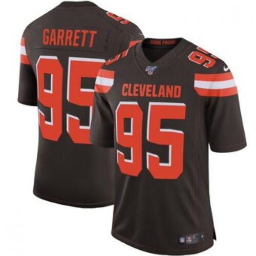 686232f8ae8dd_1 Men's Cleveland Browns #95 Myles Garrett Brown 2019 100th Season Vapor Untouchable Limited Stitched NFL Jersey