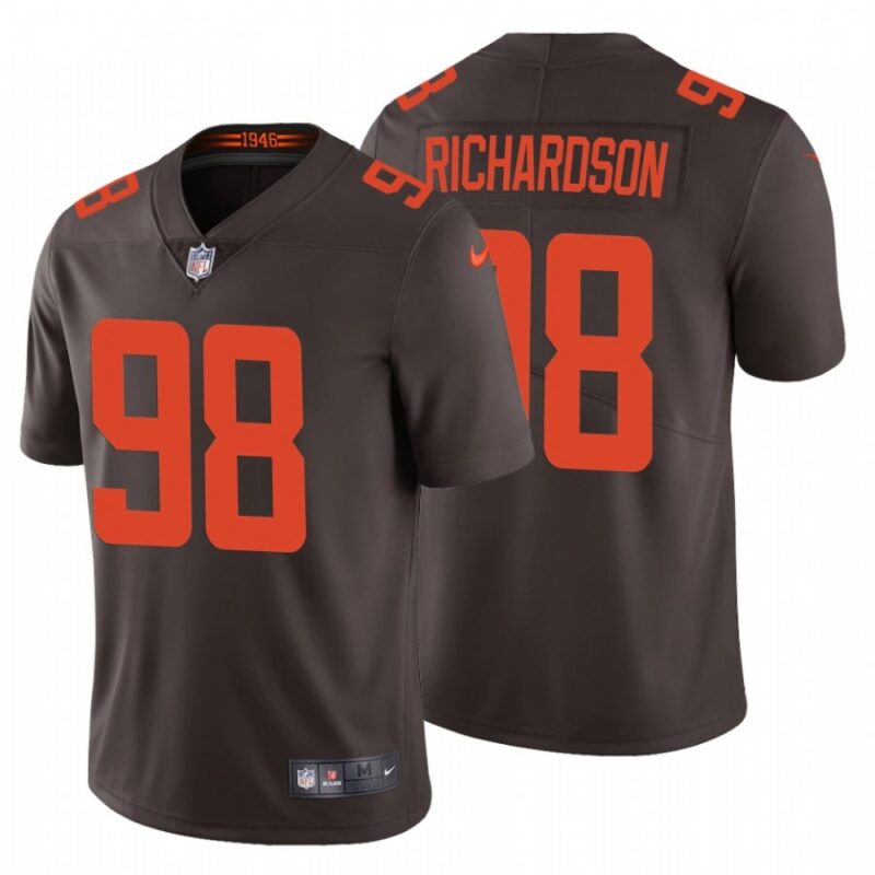 686233053530f_1 Men's Cleveland Browns #98 Sheldon Richardson New Brown Vapor Untouchable Limited Stitched Jersey