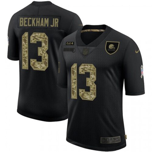 6862332e2e313_1 Men's Cleveland Browns #13 Odell Beckham Jr. 2020 Black Camo Salute To Service Limited Stitched Jersey
