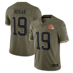 68623331742dc_1 Men's Cleveland Browns #19 Bernie Kosar Olive 2022 Salute To Service Limited Stitched Jersey