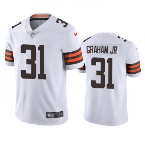 686233668034e_1 Men's Cleveland Browns #31 Thomas Graham Jr. White Vapor Untouchable Limited Stitched Jersey