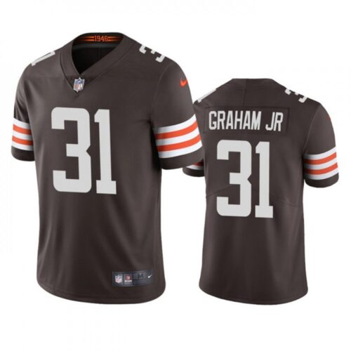 68623369cdb86_1 Men's Cleveland Browns #31 Thomas Graham Jr. Brown Vapor Untouchable Limited Stitched Jersey