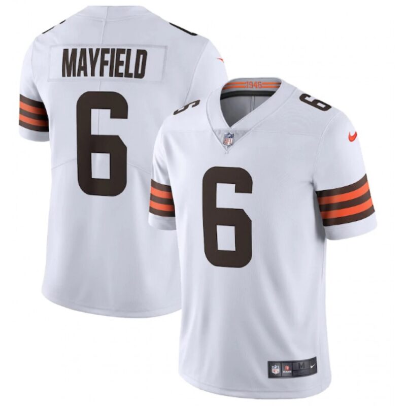 686233bca1c21_1 Men's Cleveland Browns #6 Baker Mayfield?New White Vapor Untouchable Limited NFL Stitched Jersey