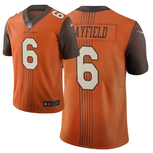 686233c92b713_1 Men's Cleveland Browns #6 Baker Mayfield Orange 2019 City Edition Limited Stitched NFL Jersey