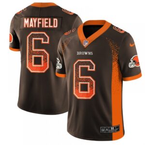 686233d5a24ea_1 Men's Cleveland Browns #6 Baker Mayfield Brown 2018 Drift Fashion Color Rush Limited Stitched NFL Jersey