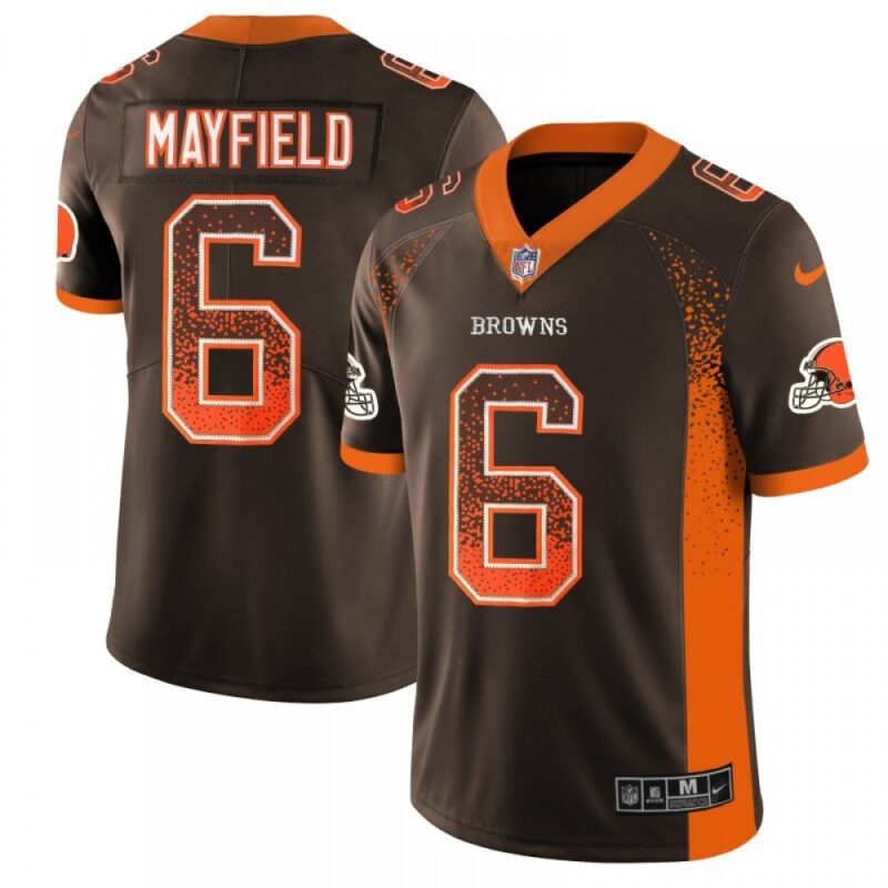 686233d5a24ea_1 Men's Cleveland Browns #6 Baker Mayfield Brown 2018 Drift Fashion Color Rush Limited Stitched NFL Jersey